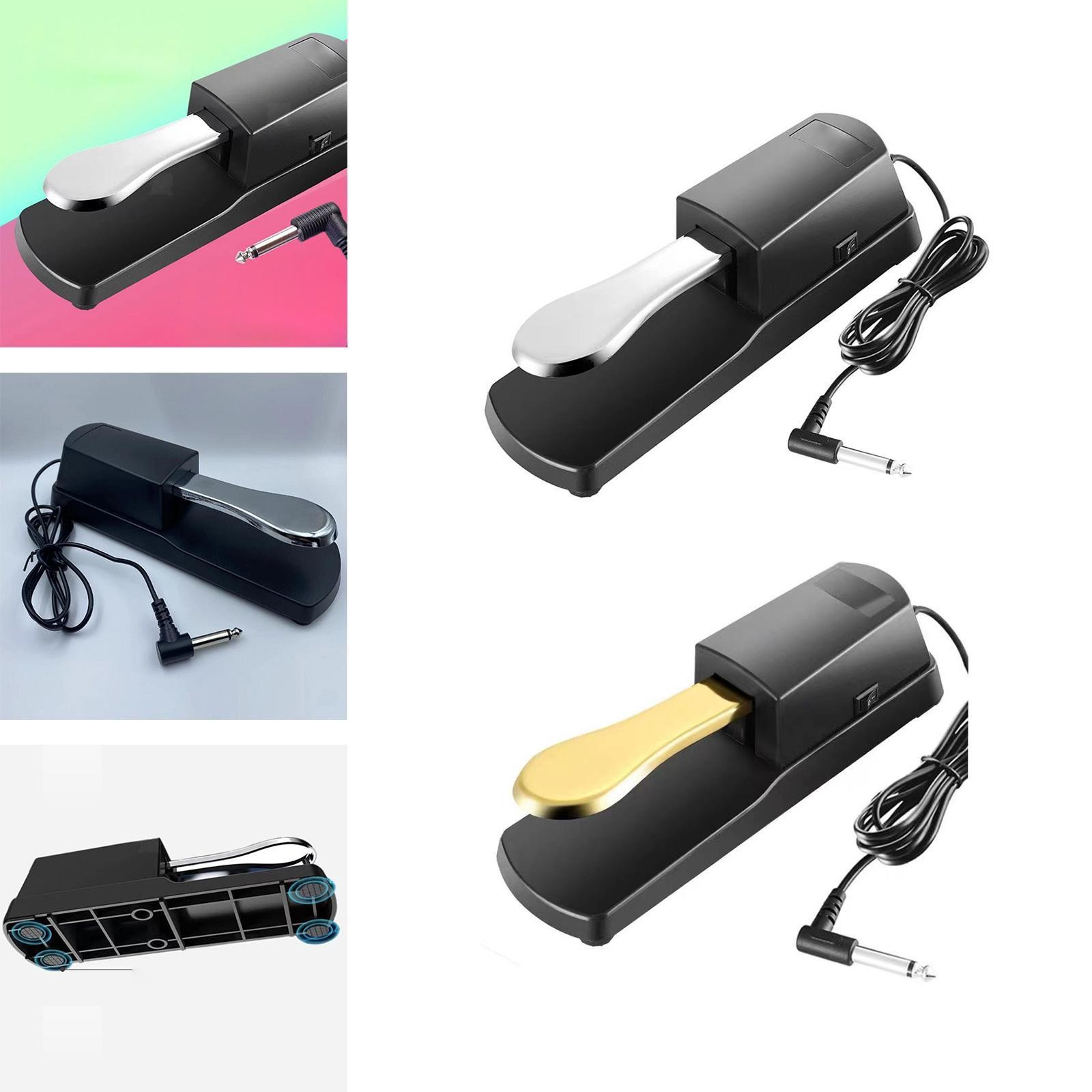 Sustain Pedal for Musical Instruments 6.5mm Compact Universal for Pianos