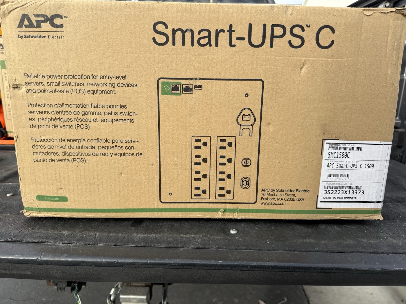 APC Smart-UPS C 1500VA Battery Backup Power Supply