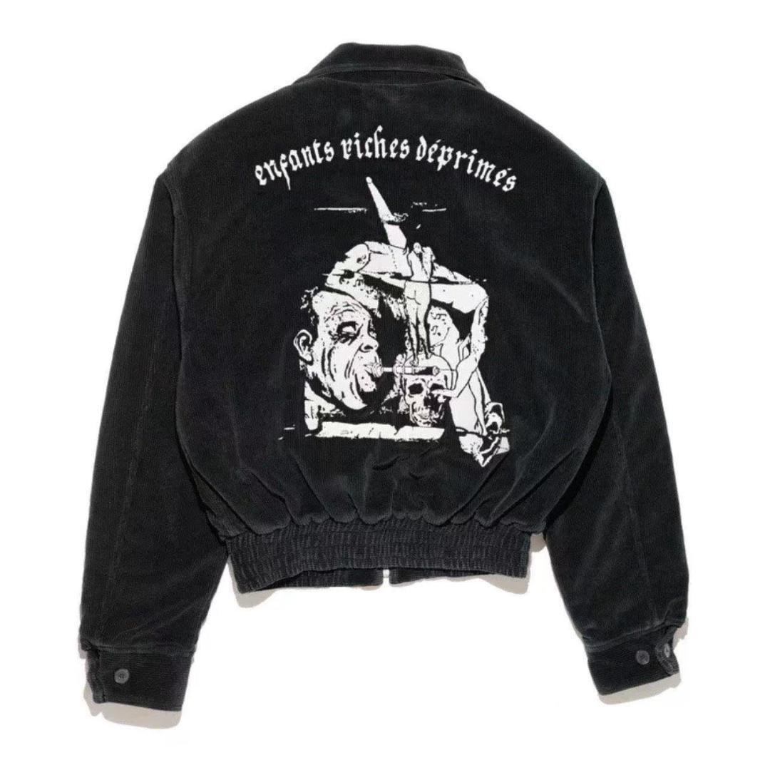 Erd Salmon Pink Corduroy Batting Jacket M Style Retro Graphic Insulated