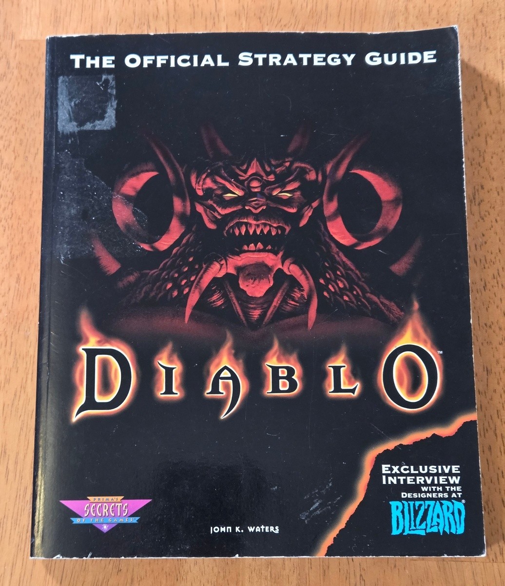 Diablo Official Strategy Guide Clue Book 1997 Hint Blizzard Prima John K Waters
