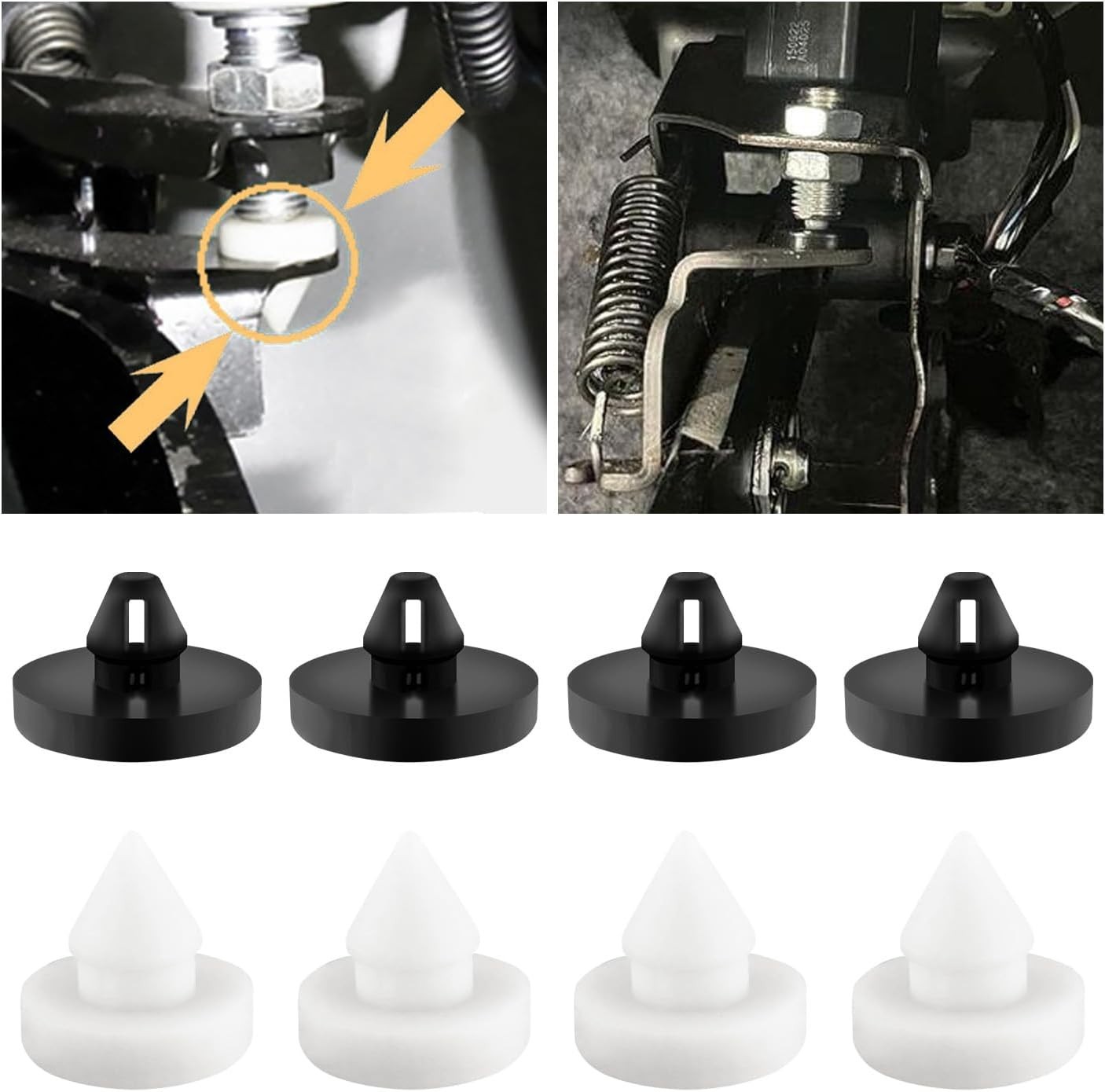 8PCS Car Brake Pedal Stop Pad,Rubber Brake Switch Stopper for Repairing Automoti