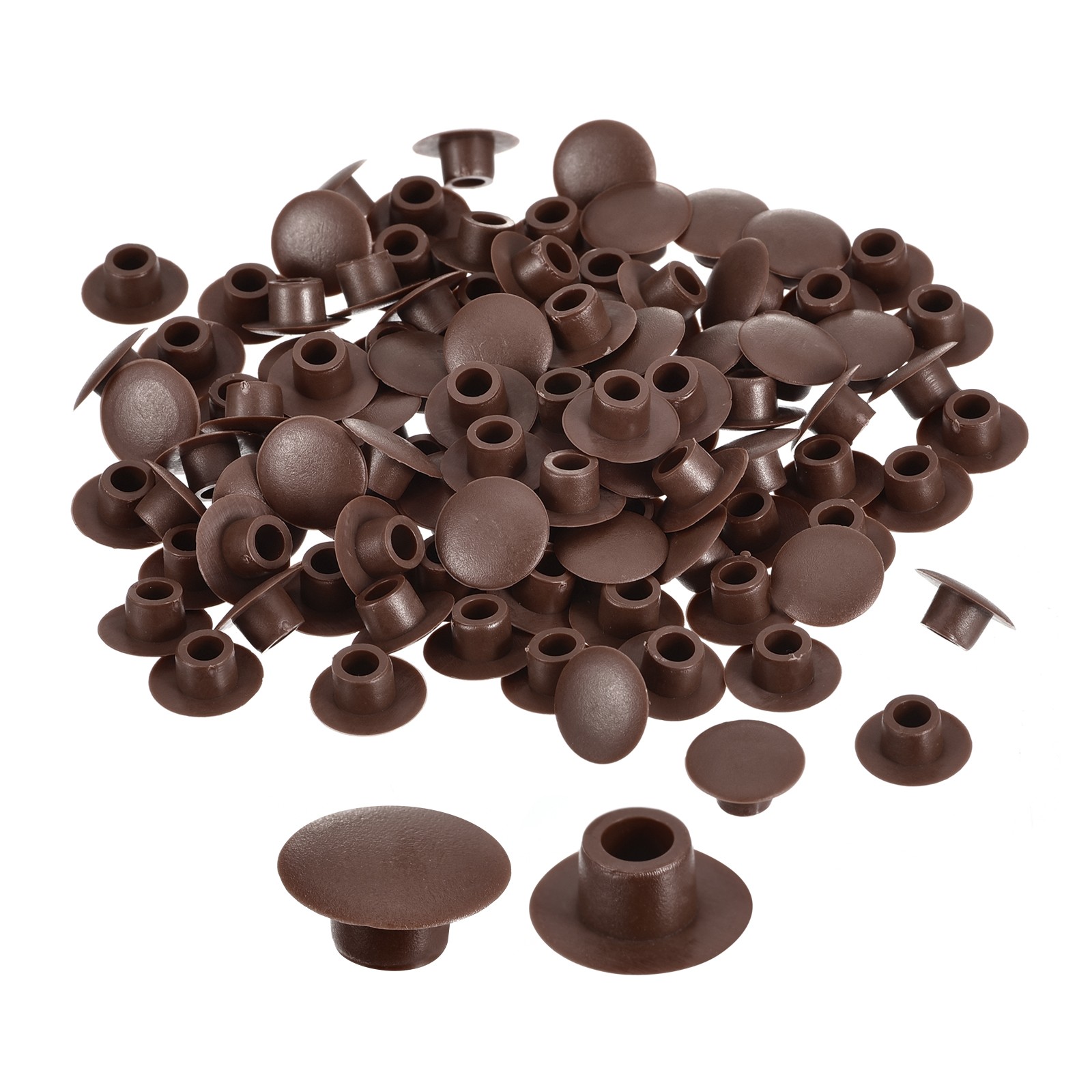 400Pcs 6mm(1/4") Dia Plastic Screw Hole Plugs Cover for Furniture, Dark Brown