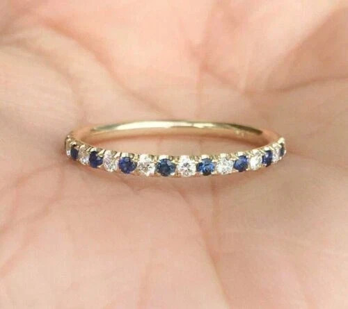 2Ct Round Cut Lab Created Diamond Wedding Ring Band 14k Yellow Gold Plated