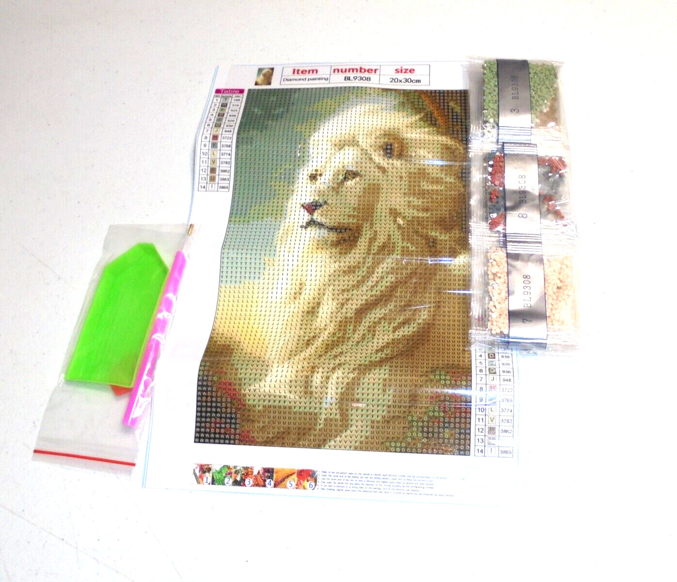 Majestic Lion Diamond Art Kit 20 x 30cm Crafts