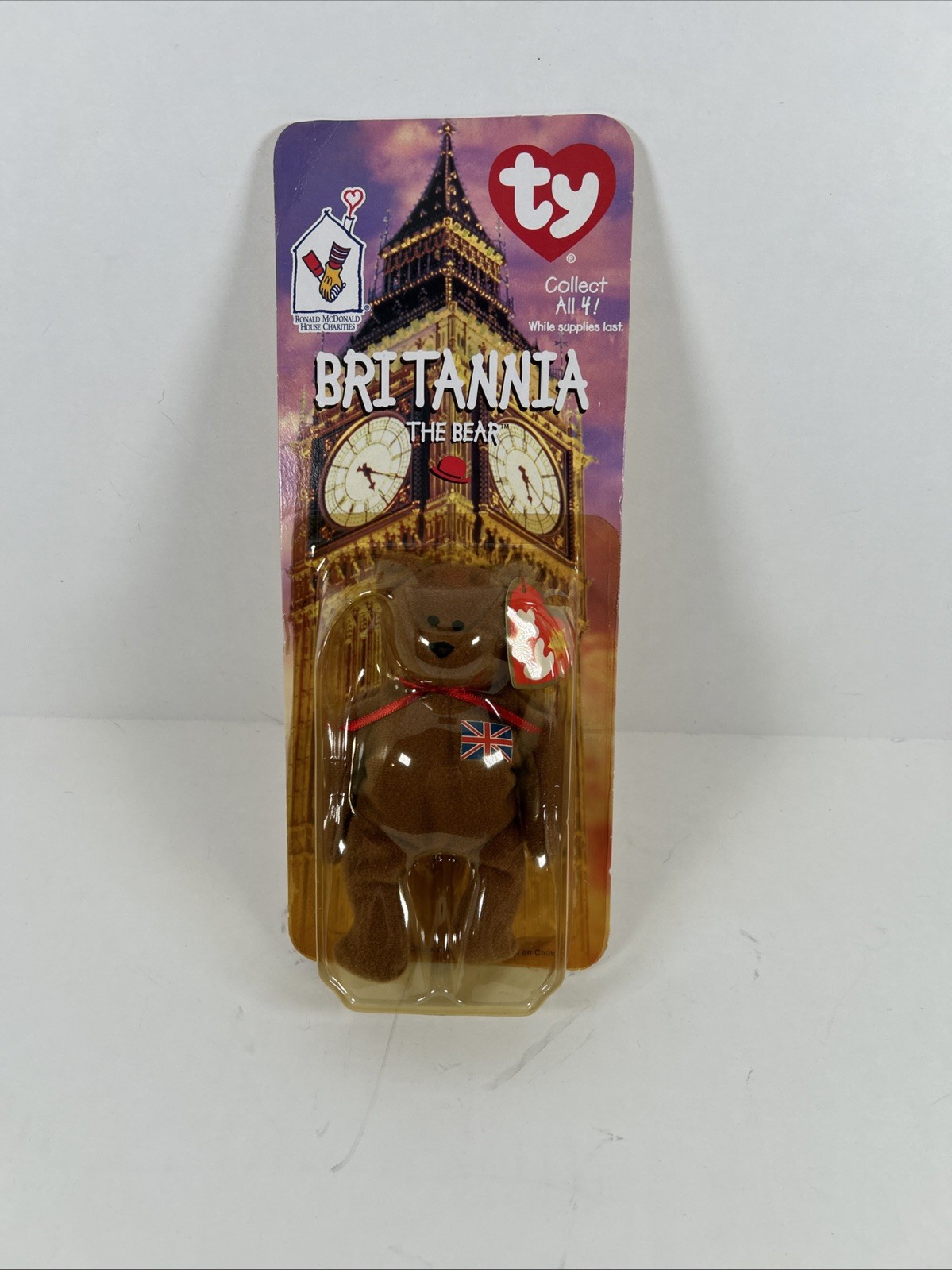 Ty McDonalds Teenie Beanie Babies Britannia The Bear 1999 Brown