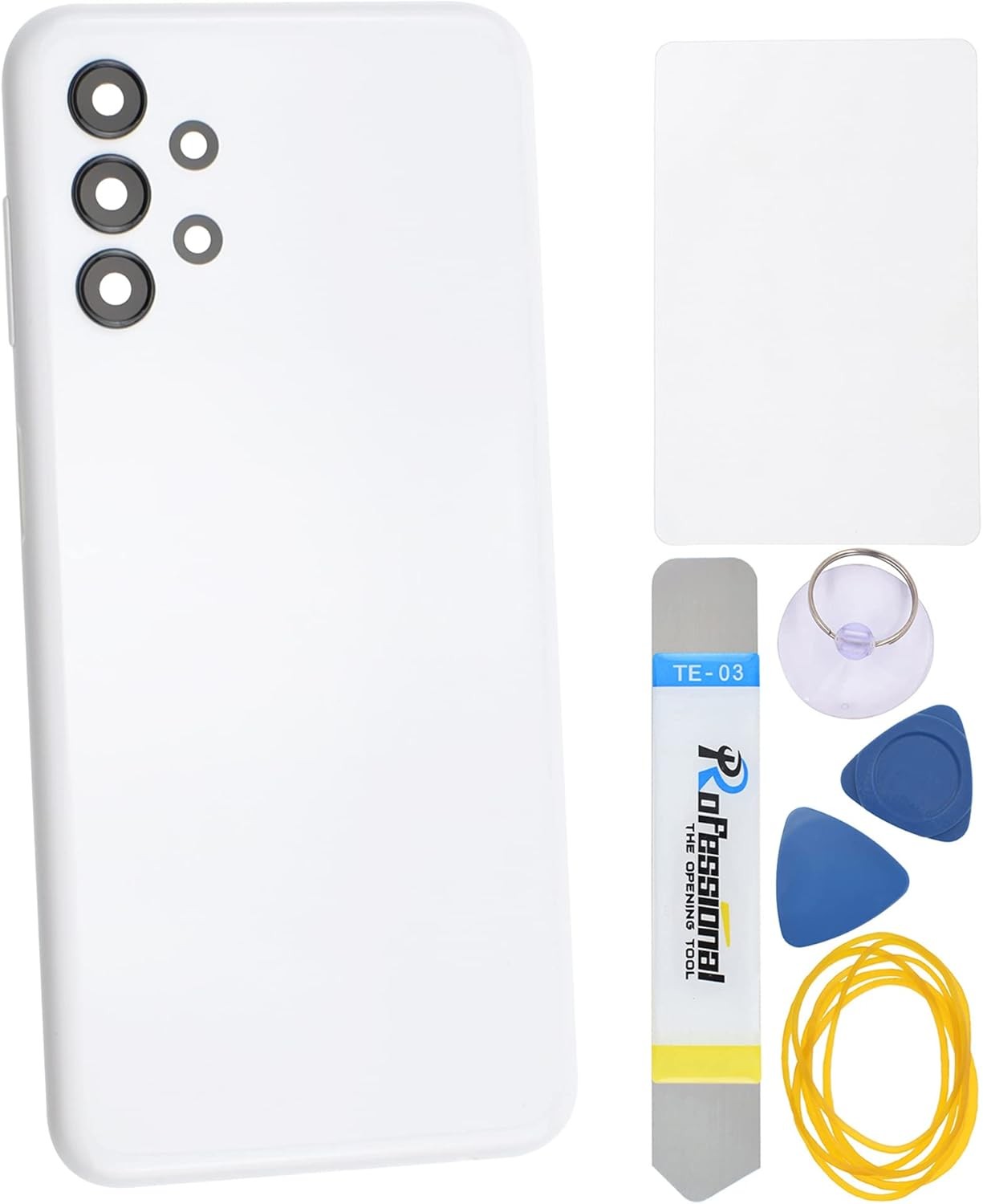 White Plastic Back Panel Cover Replacement for Samsung Galaxy A13 with Rear