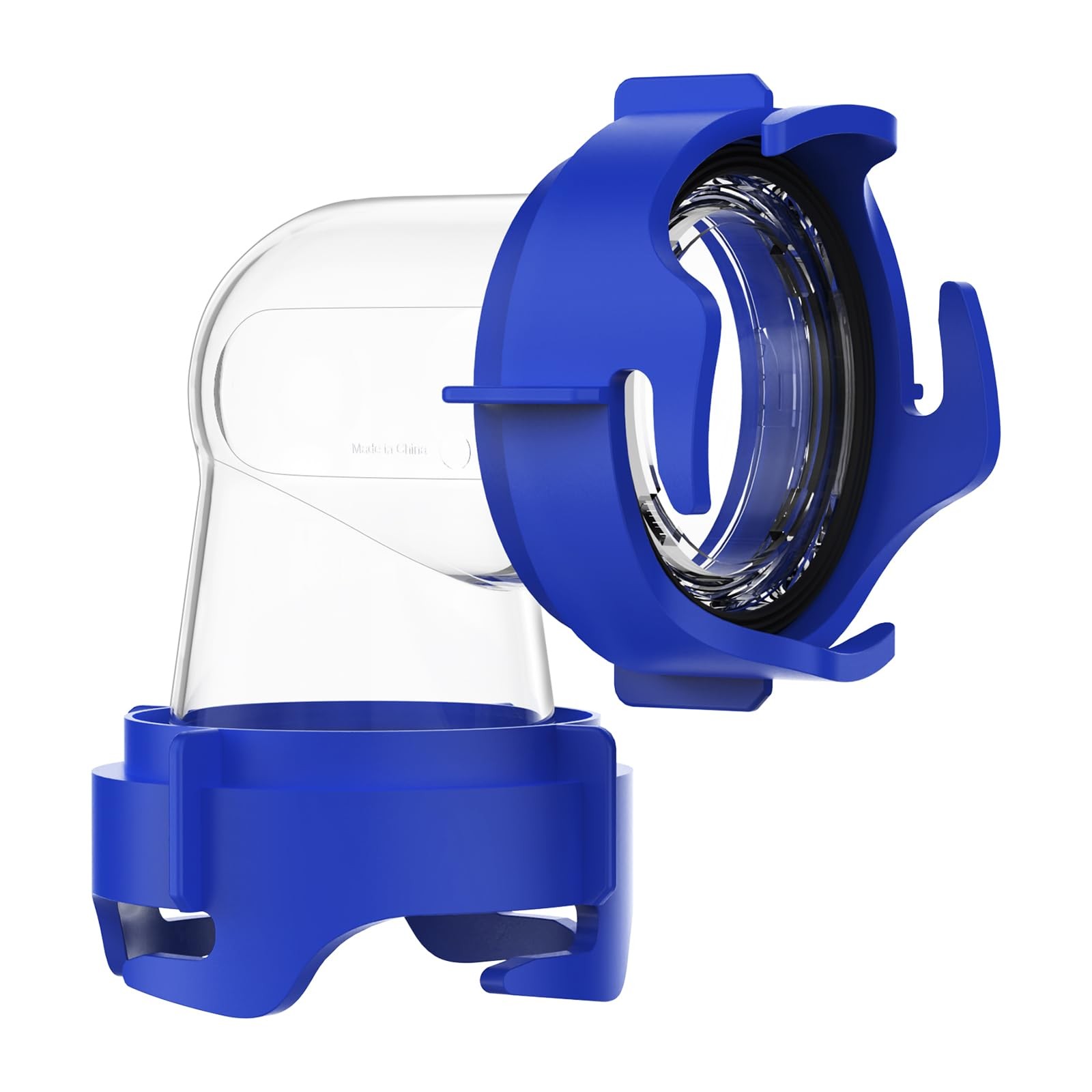 DUMPMAN RV Tote Tank Adapter, 90 Degree Clear Elbow, tote tank adapter, Blue 