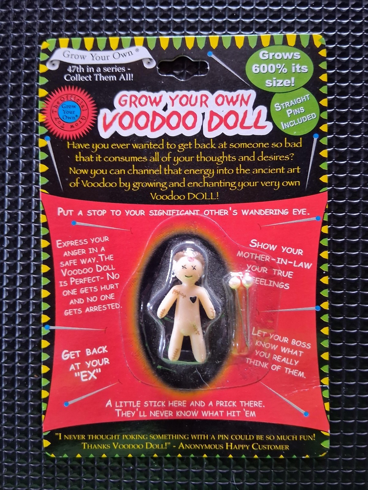 Grow Your Own Voodoo Doll w/Pins 2008 Gag Gift