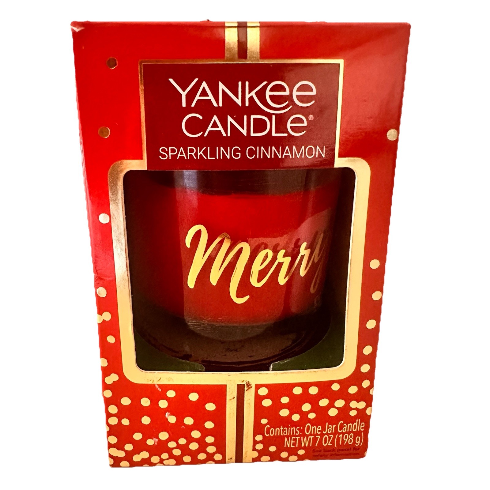 NEW Yankee Candle Sparkling Cinnamon Merry Holiday Candle Limited Edition