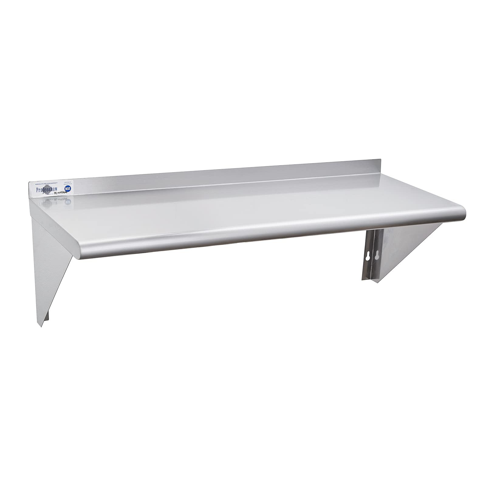 NSF Stainless Steel Shelf 12” x 36”, 250 lb Commercial Shelves Wall Mounted M...