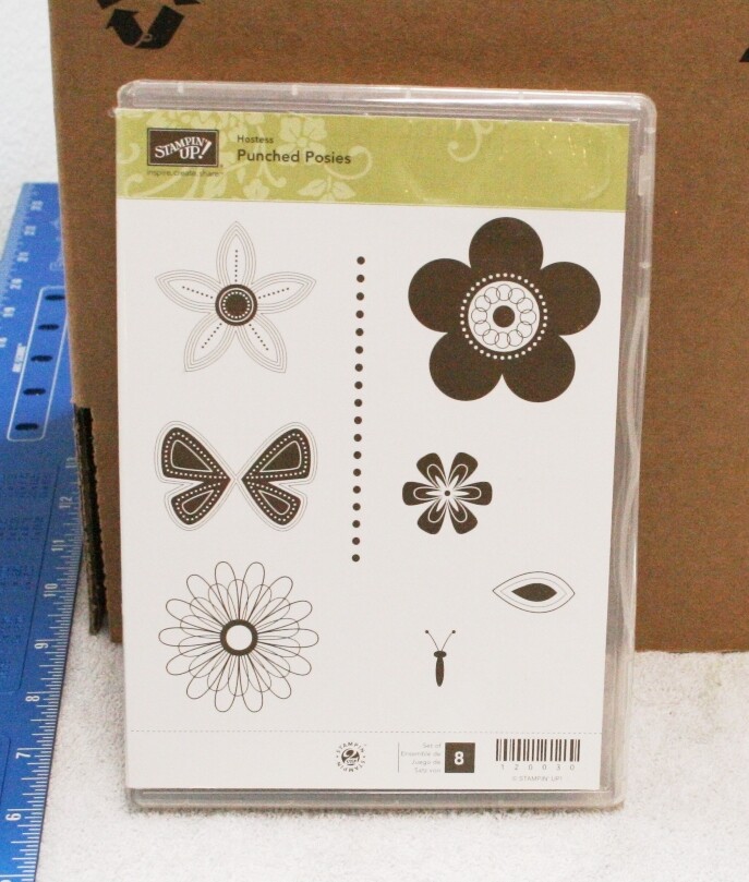 (4) Stampin Up!  4 Sets Punched Posies Posy Punch A round array Six Sided Sample
