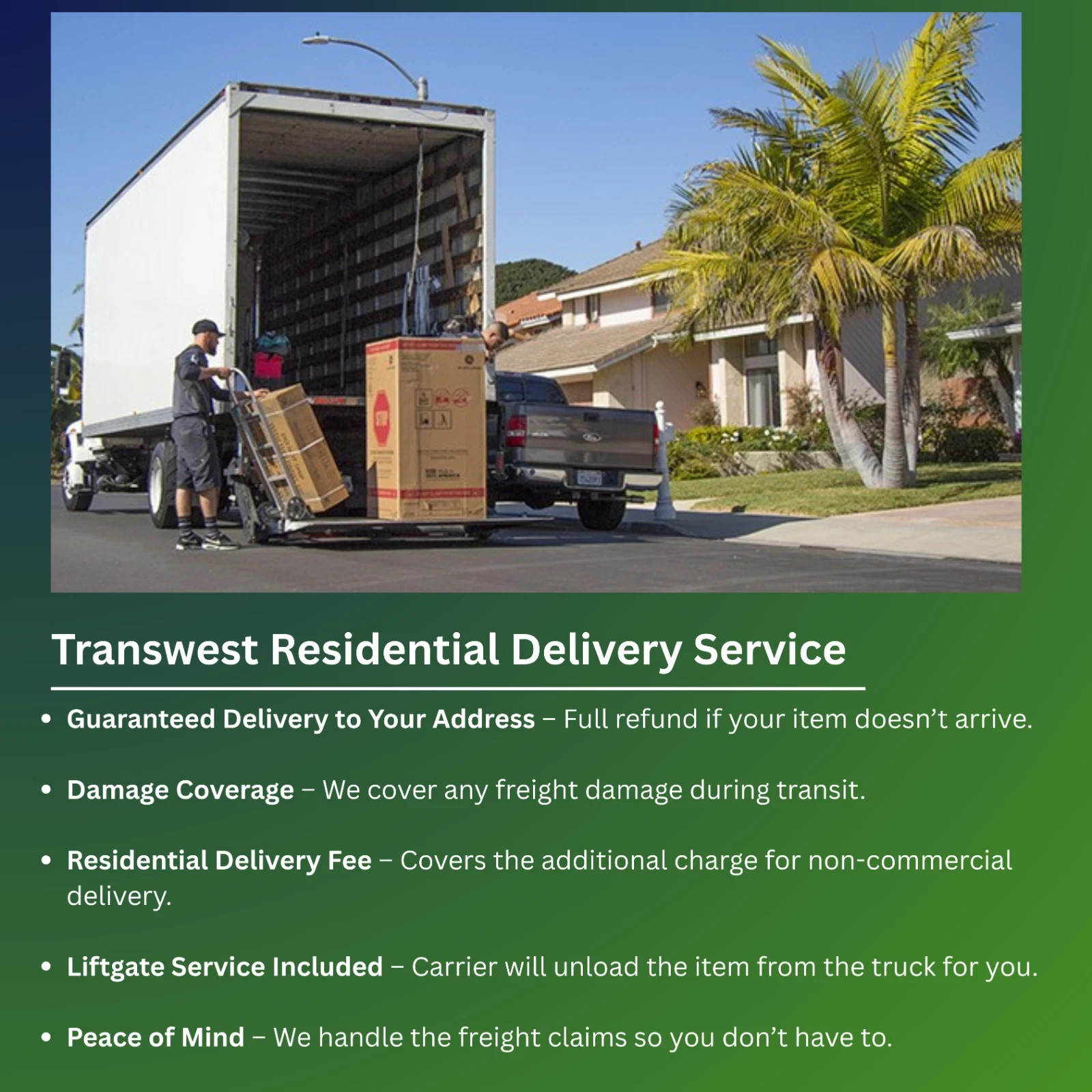 Transwest Auto's Residential Delivery Service 6465541