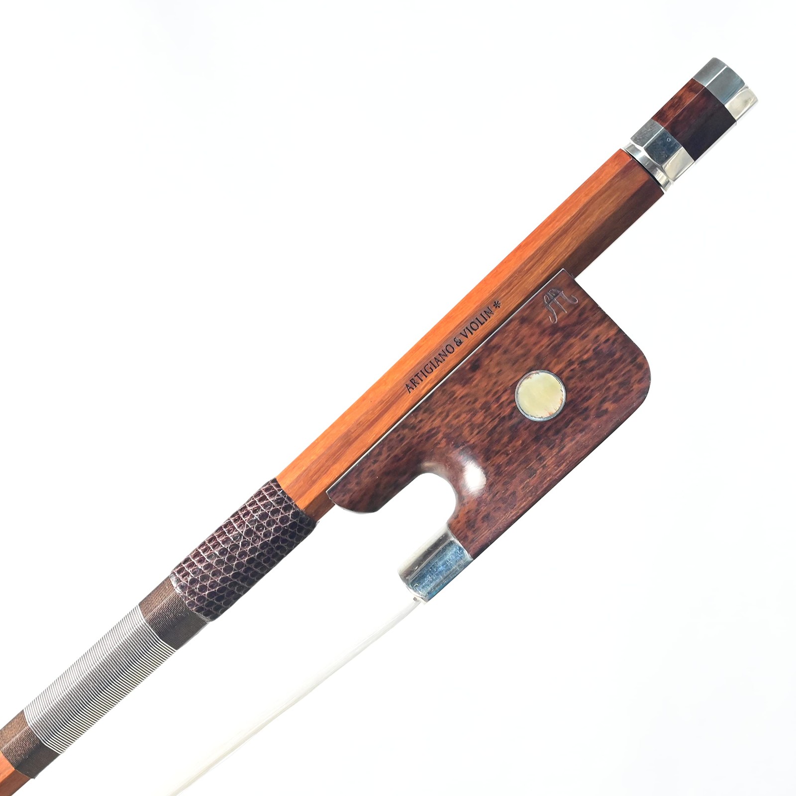 ARTIGIANO&VIOLIN Snakewood Frog Fernambuco Contrabass Bow French Style AT-105