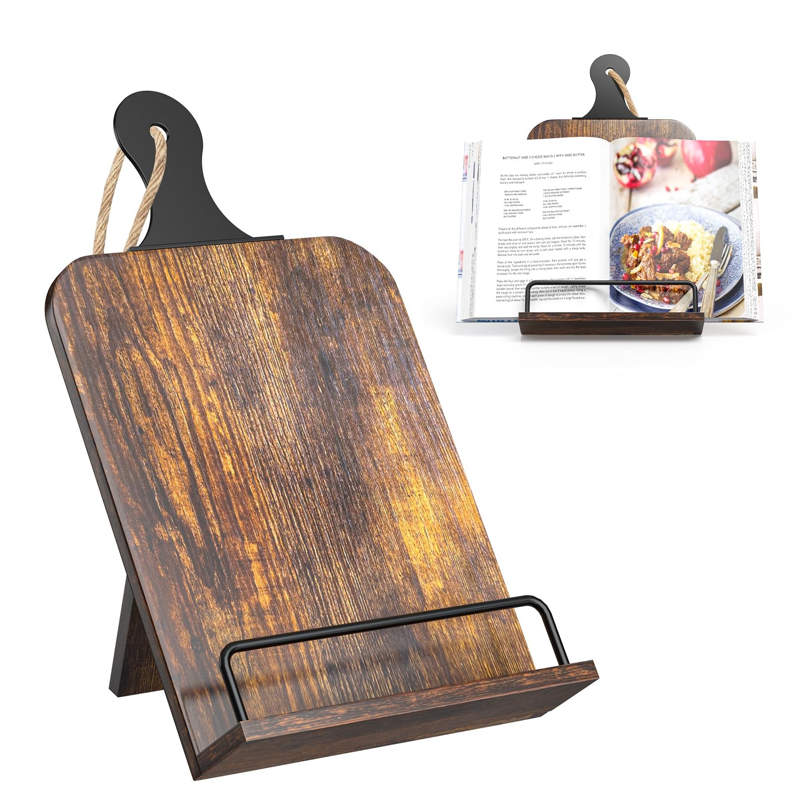 Kitchen Cookbook Stand - Recipe Book Holder for Cooking, Organising and Stora...