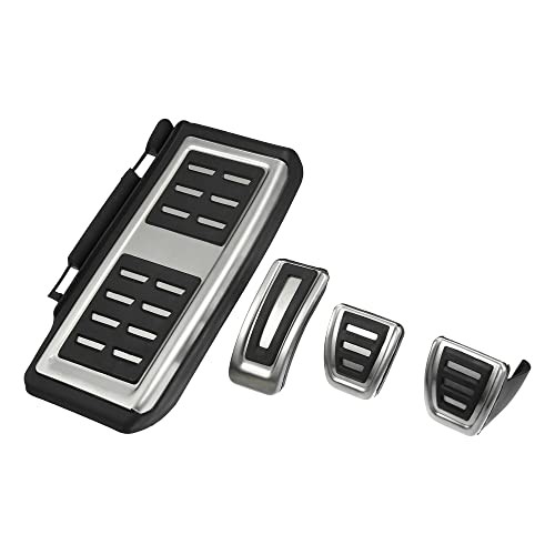  4Pcs Accelerator Pedal and Brake Pedal Cover Set for Audi Q3 2019-2021 Metal 