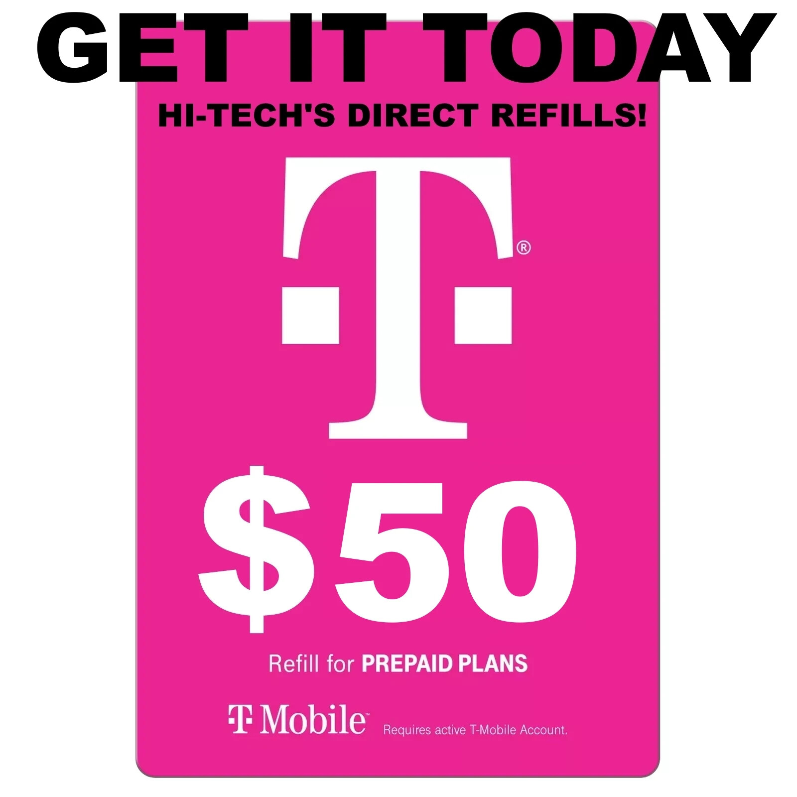 $50 T-MOBILE DIRECT TO PHONE ✅ GET IT TODAY ✅ TRUSTED SELLER since 2001 !