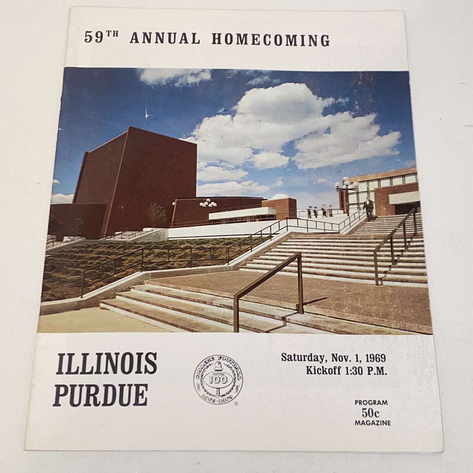 1969 University of Illinois 59th Homecoming Fighting Illini vs Purdue Program