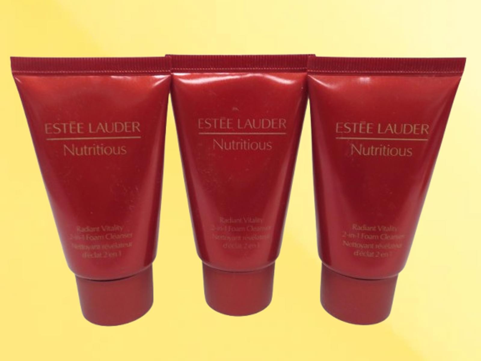 ESTEE LAUDER NUTRITIOUS RADIANT VITALITY 2 IN FOAM CLEANSER 1 OZ NWOB LOT OF 3