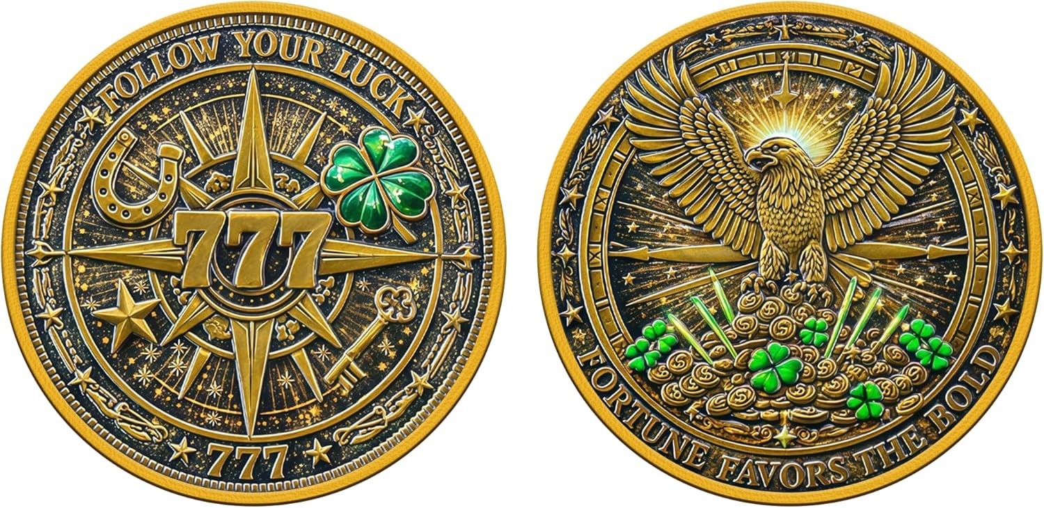 1pc Eagle Lucky Coin Lottery Ticket Scratcher Tool Good Luck Charm Gift