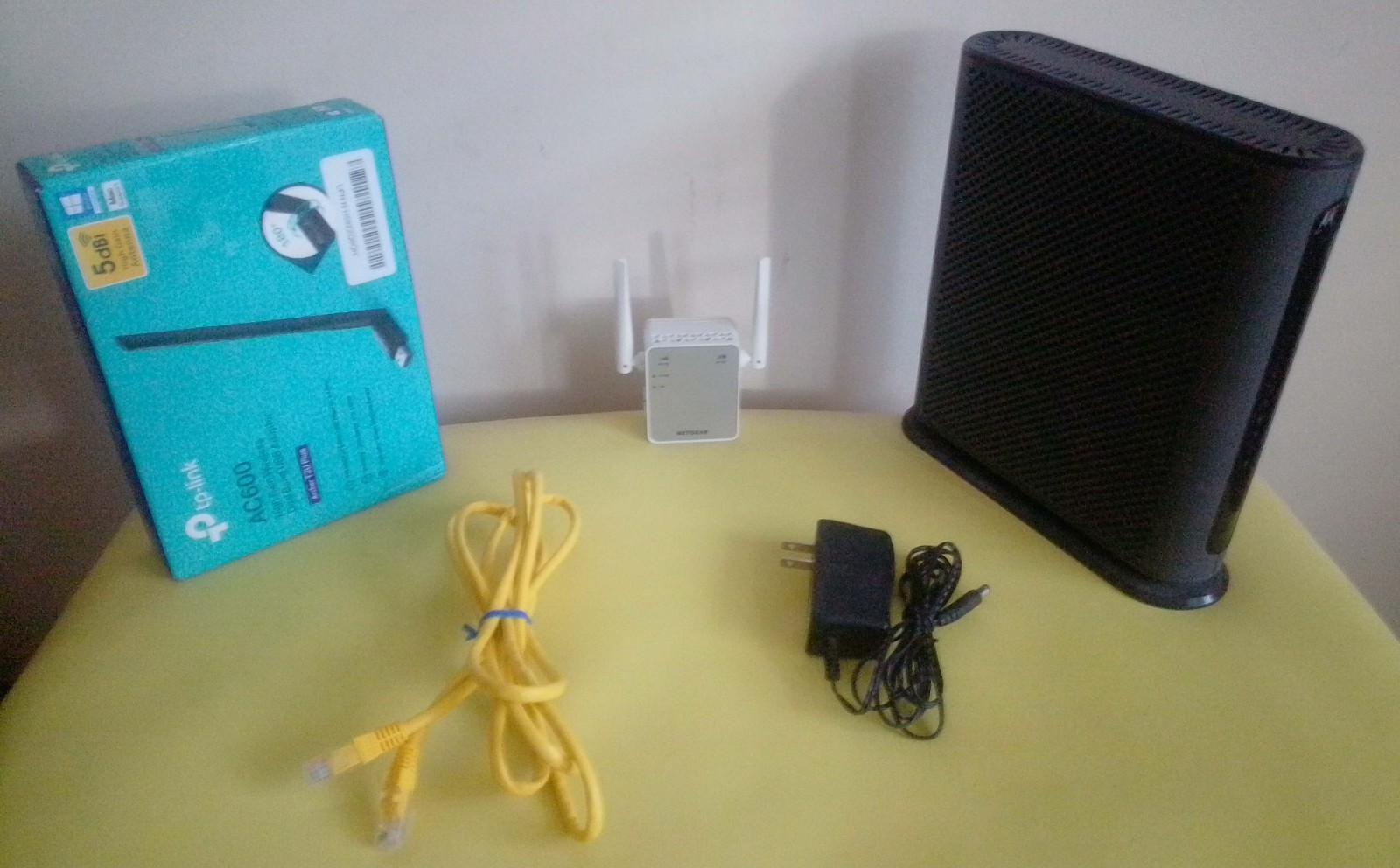 Modem, Router, CAT_5 Cable, WIFI Extender and Antenna Package