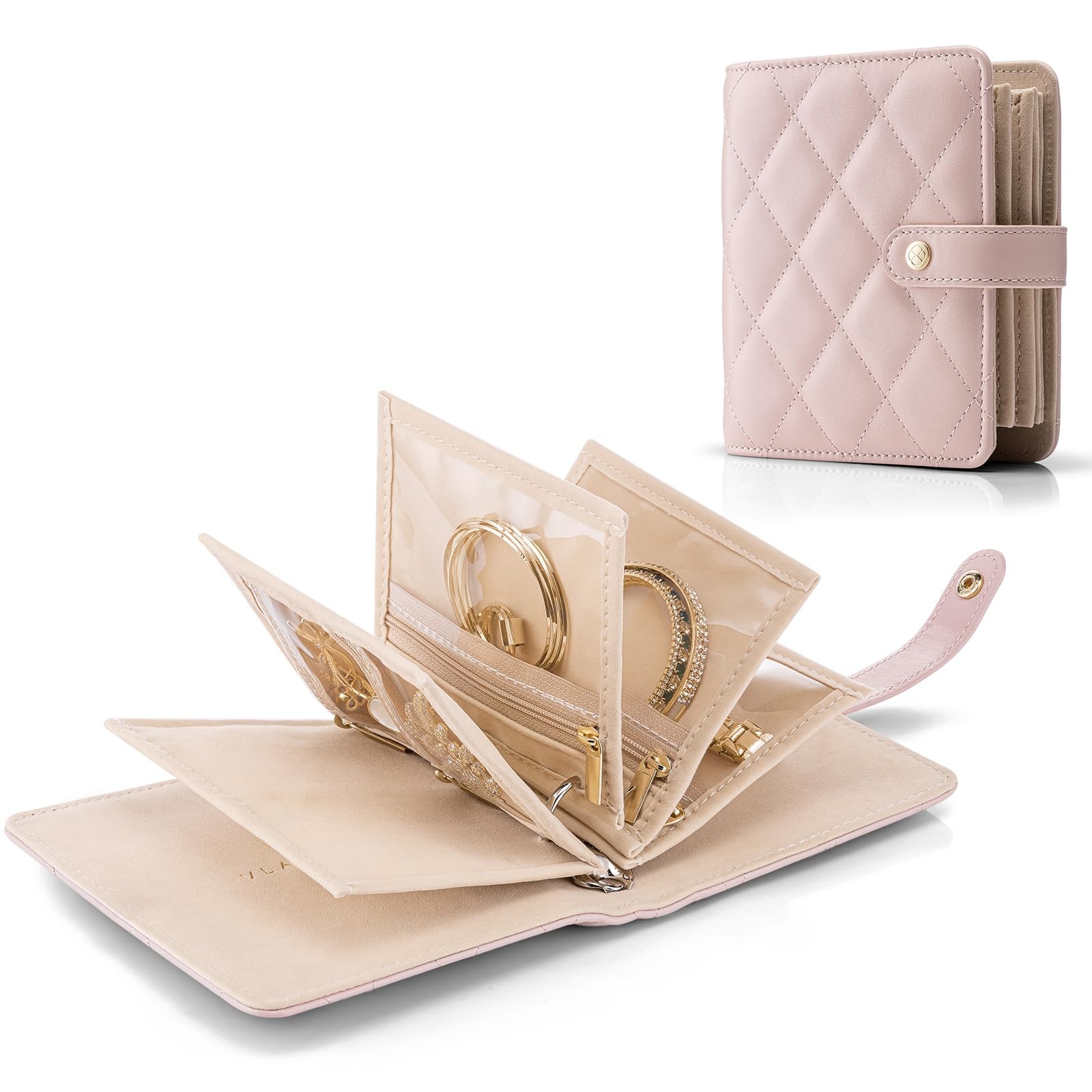 Travel Jewelry Organizer Case,Travel Gifts for Women,Portable Jewelry Storage...