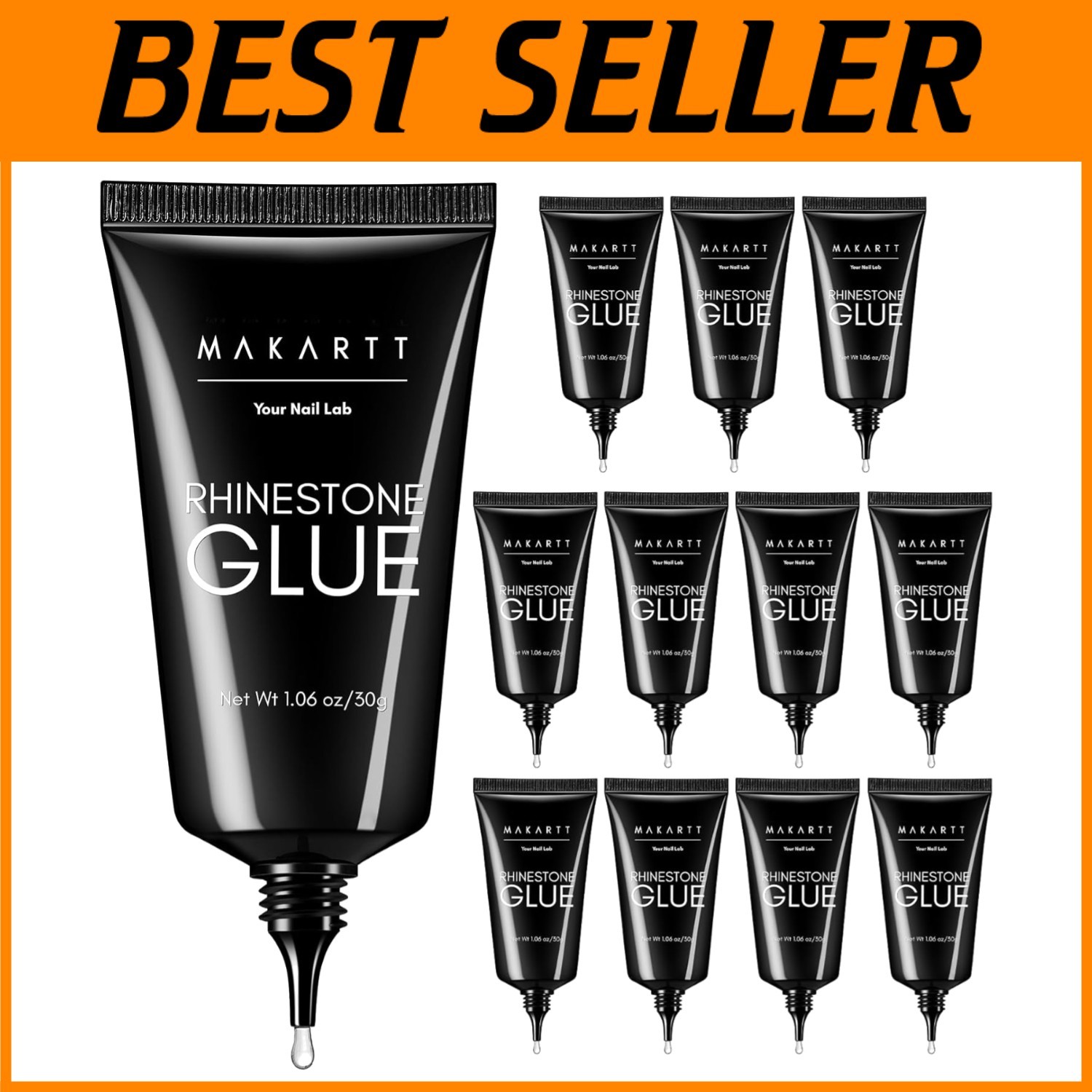 Nail Salon Strong Adhesive - 12 Tubes Rhinestone Glue