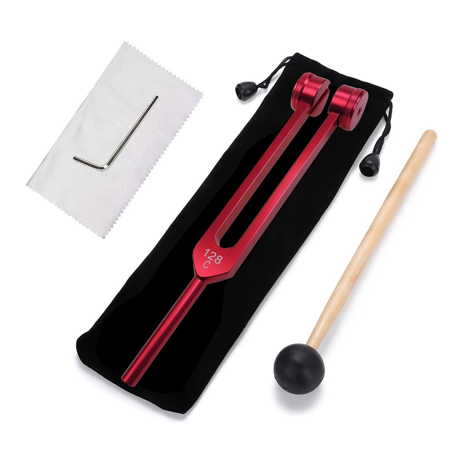 128 Hz Tuning Fork Weighted Red Tuning Forks for Healing 128 Hz Sonic8634