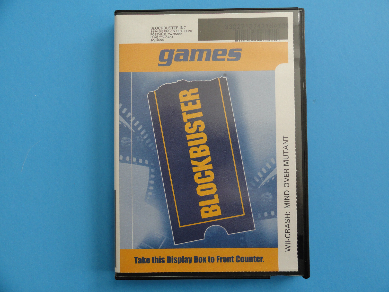 NINTENDO WII CRASH: MIND OVER MUTANT BLOCKBUSTER VIDEO RENTAL CASE