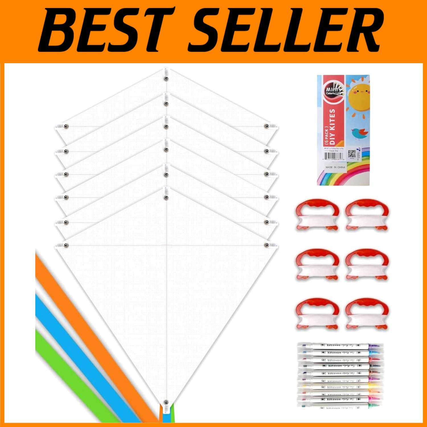 Decorating Coloring Kite Party Pack - Craft Kit for Kids