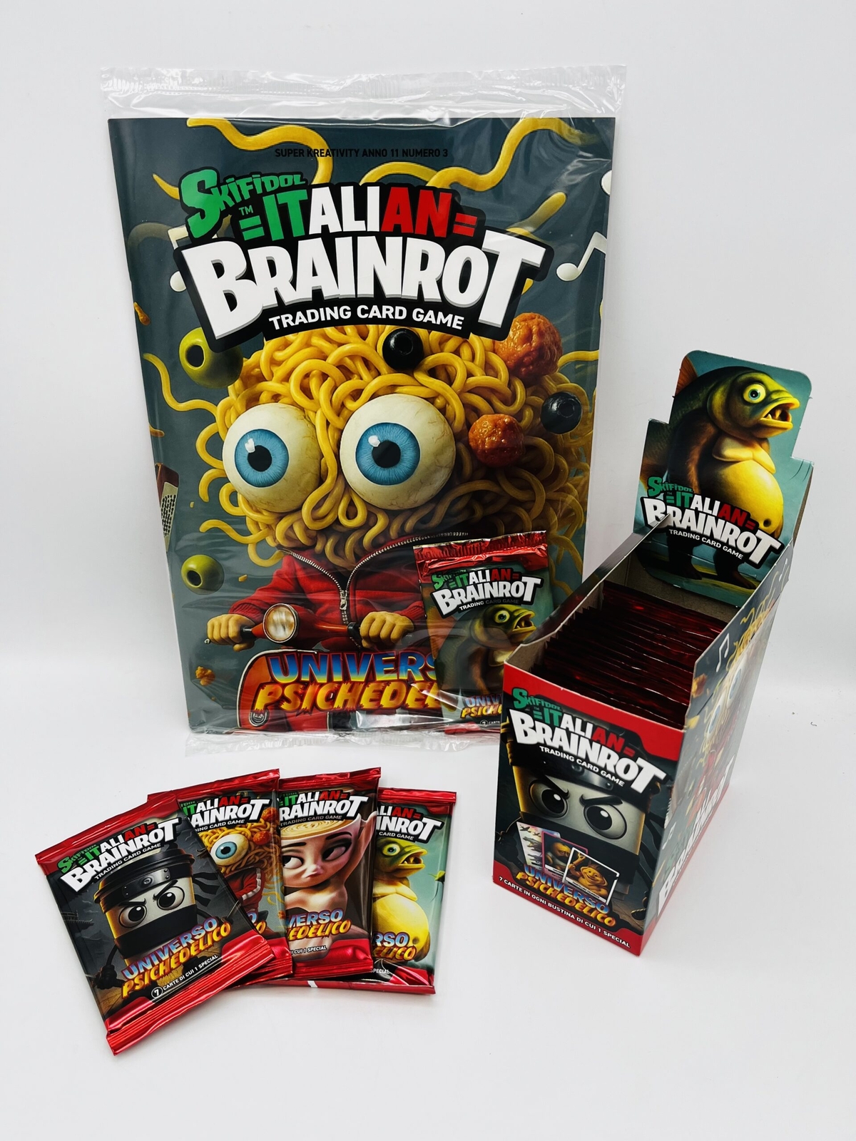 Skifidol Italian Brainrot TCG Album Collector + Box 24 Packs Sig...