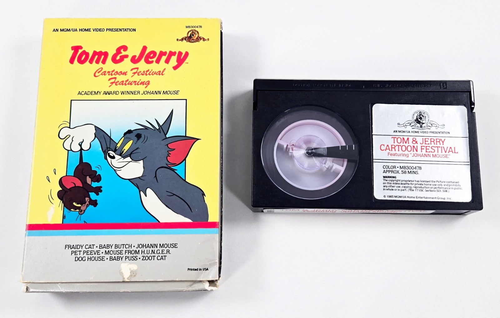 Tom & Jerry Animated Cartoon Festival Johann Mouse COMPLETE CIB Betamax 1985