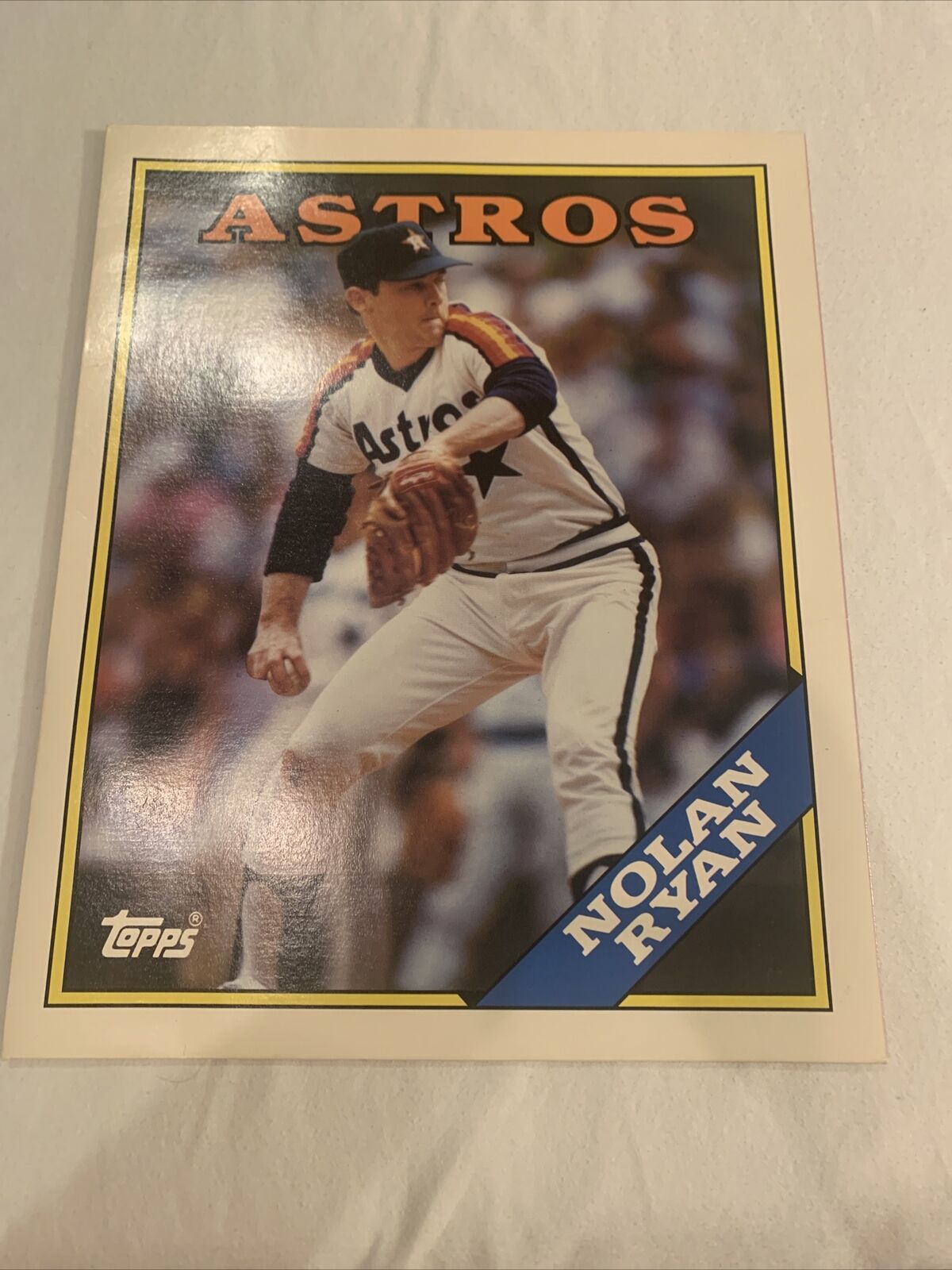 1989 Topps Astros Nolan Ryan Baseball Duo-Tang School Paper Pocket Folder  New