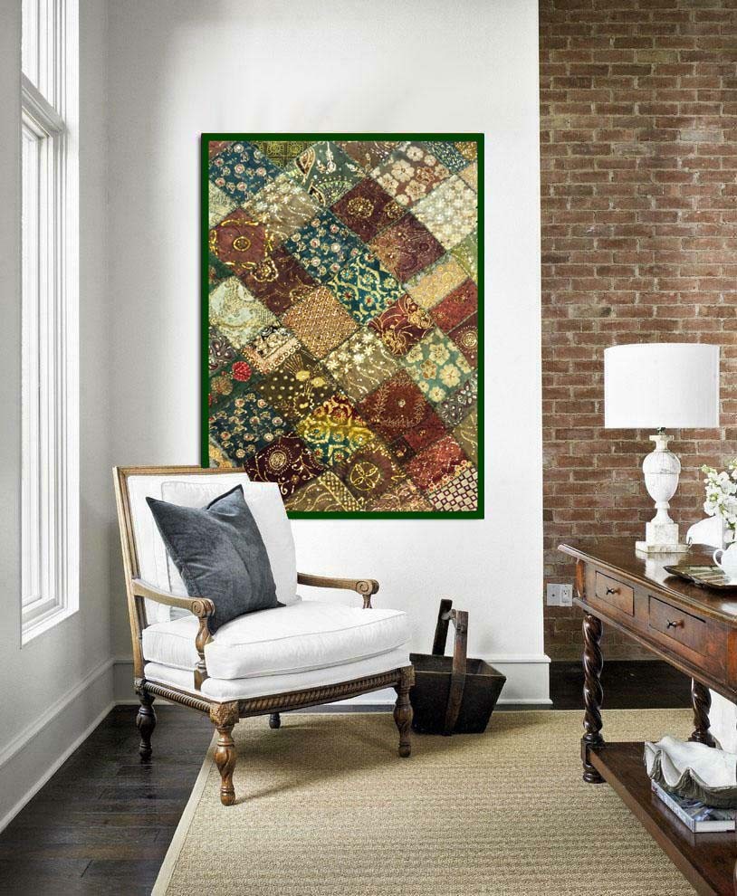 60" Valentines Day Gift Home Decor Wall Hanging Patchwork Wall Covering Tapestry