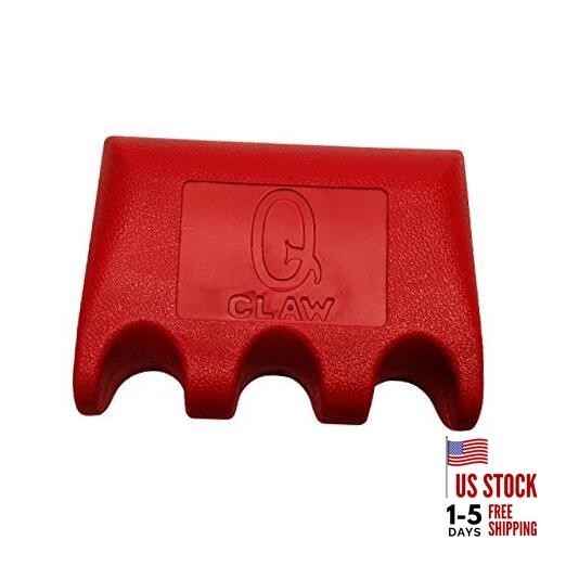 Q-Claw QCLAW Portable Pool/Billiards Cue Stick Holder/Rack - 3 Place - Red 