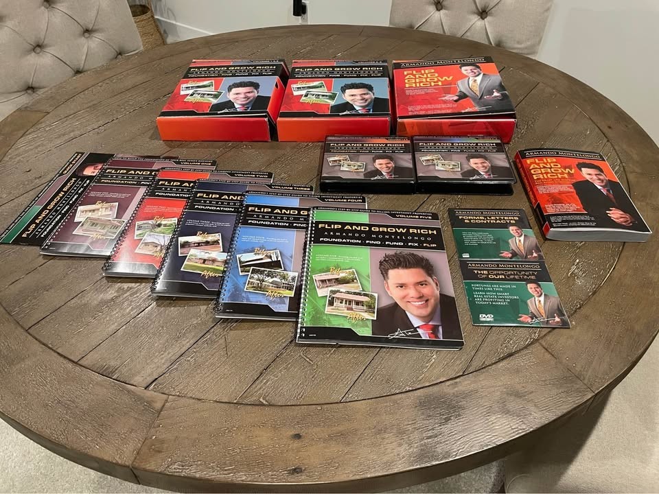 Flip And Grow Rich - Armando Montelongo Vol 1-5 Complete w/CDs, Workbooks, Etc