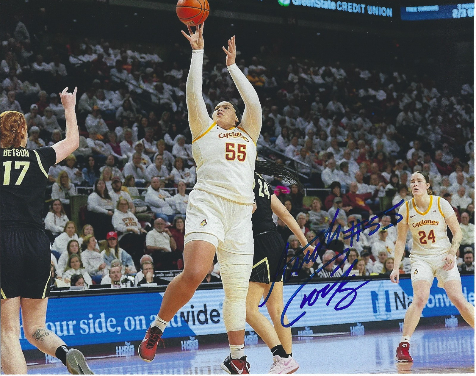 AUDI CROOKS Signed 8.5 x 11 Photo Signed REPRINT Basketball IOWA STATE CYLONES