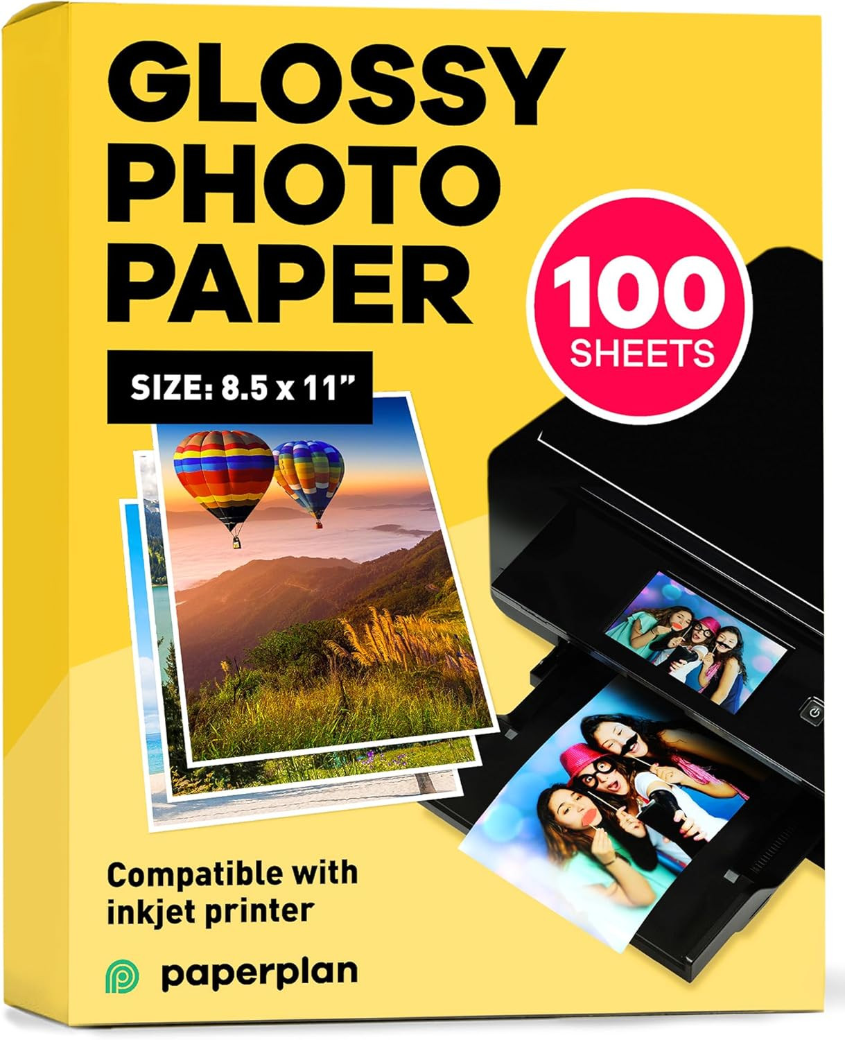 Glossy Photo Paper for Printer 8.5 X 11" - (100 Sheets) - Works with Inkjet Prin