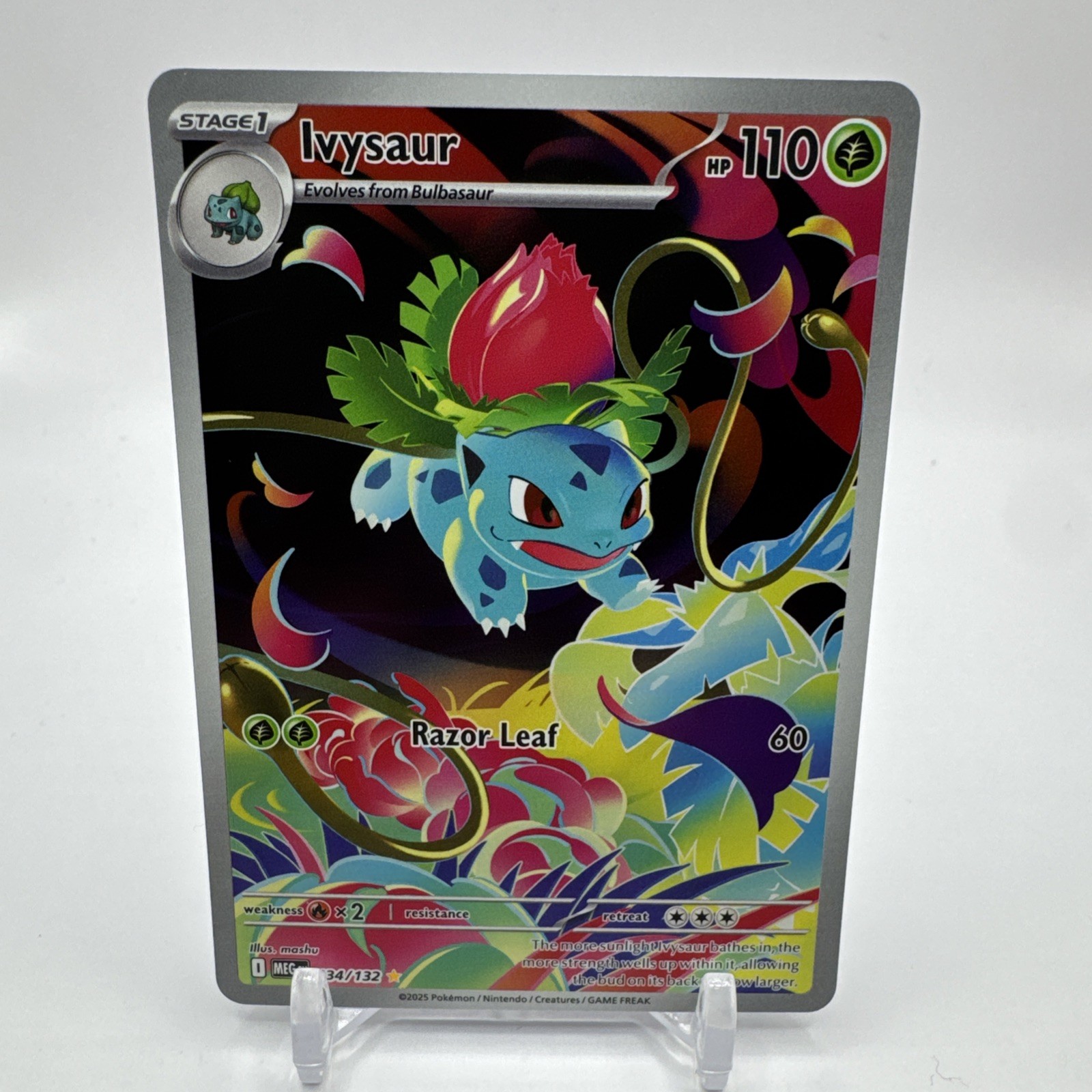 Pokemon TCG Ivysaur 134/132 Mega Evolution Illustration Rare NM