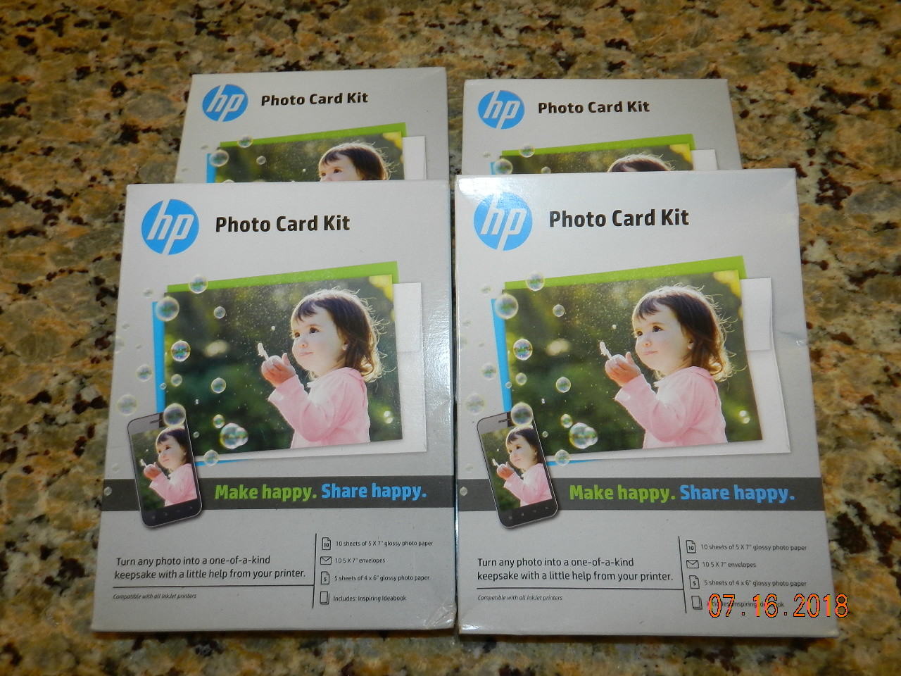 HP Photo Card Kit SF791A for Inkjet Printers 10-5x7" with Envelopes #hpfo8 lot 4