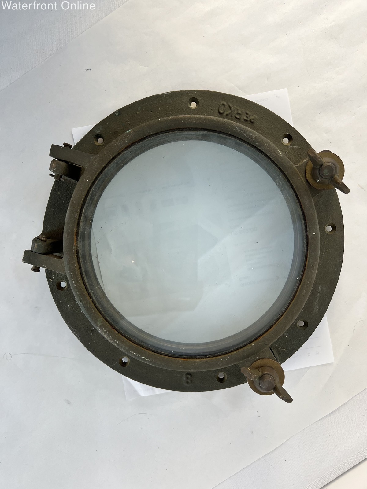 RARE Vintage Brass Bronze Perko #8 Porthole 8” Opening