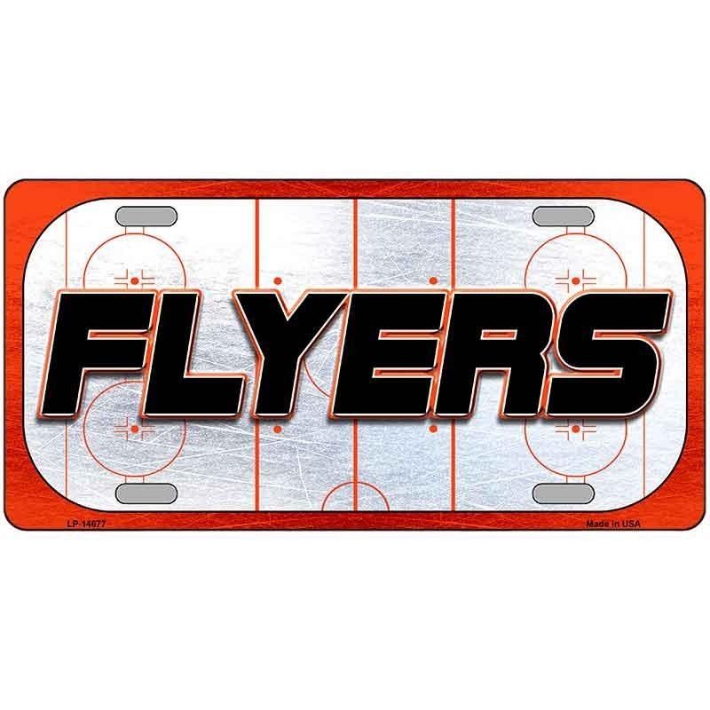Flyers Hockey Rink Graphic Metal Sign