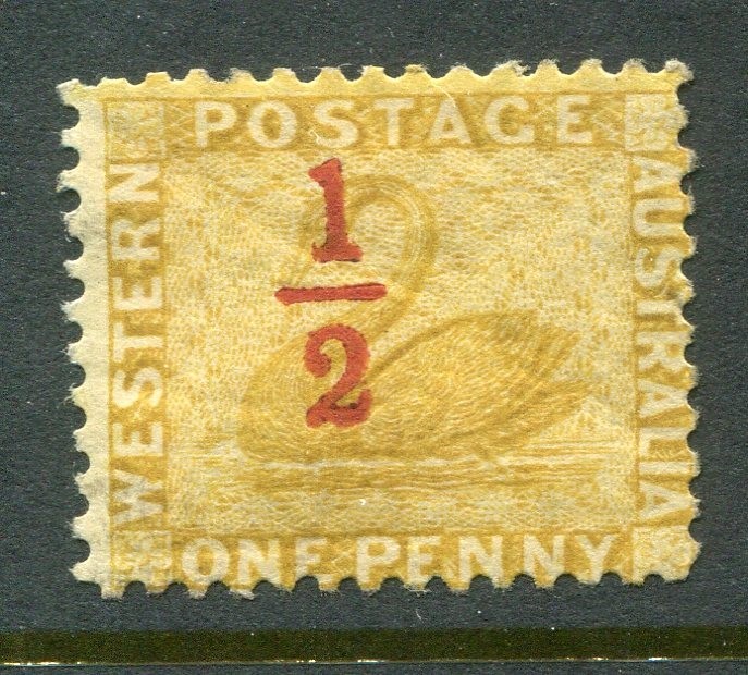 Australia Western Australia #55 Swan Surcharge 1/2 P. [Mint Hinged]