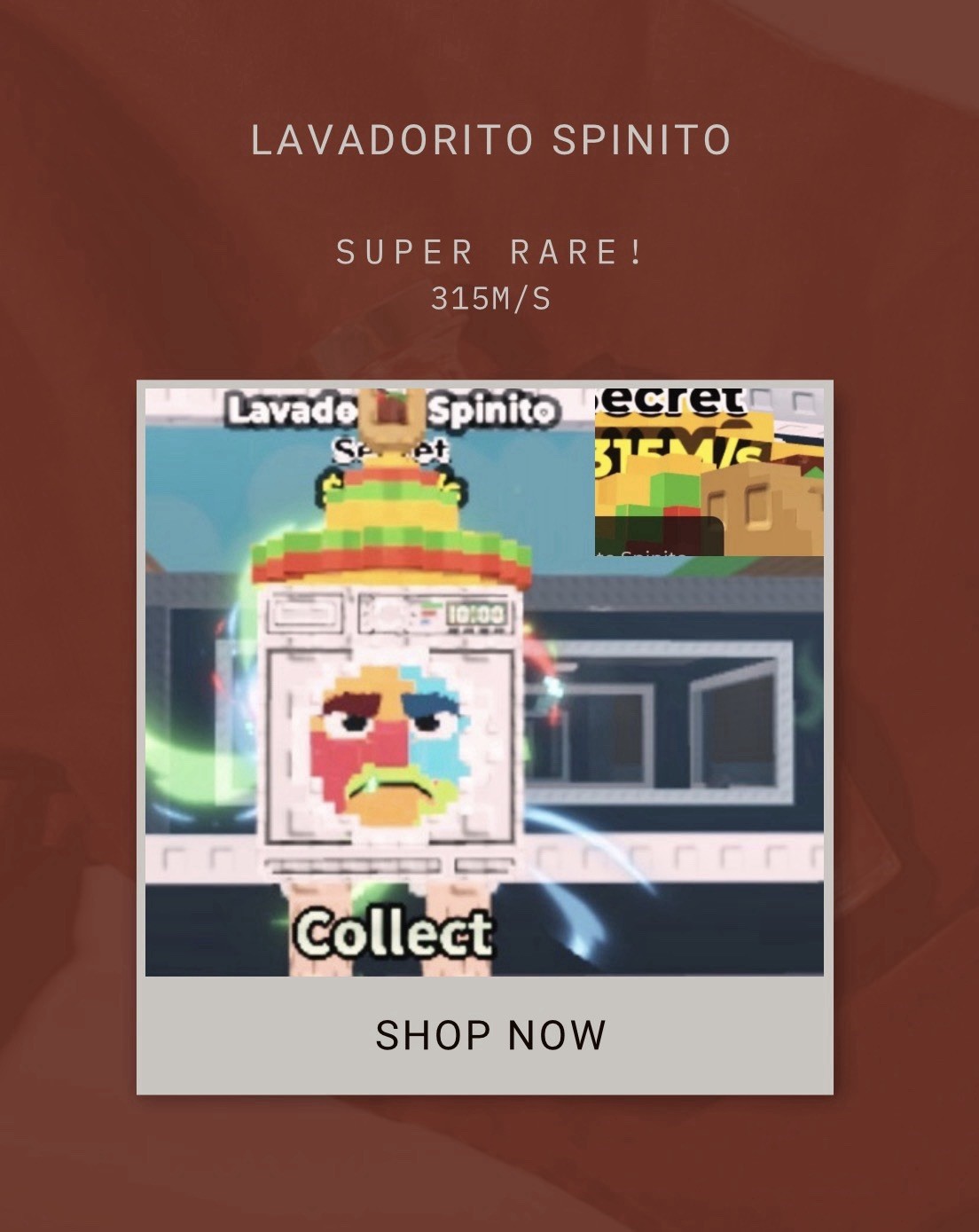 Steal a Brainrot SAB | Lavadorito Spinito $315M/s