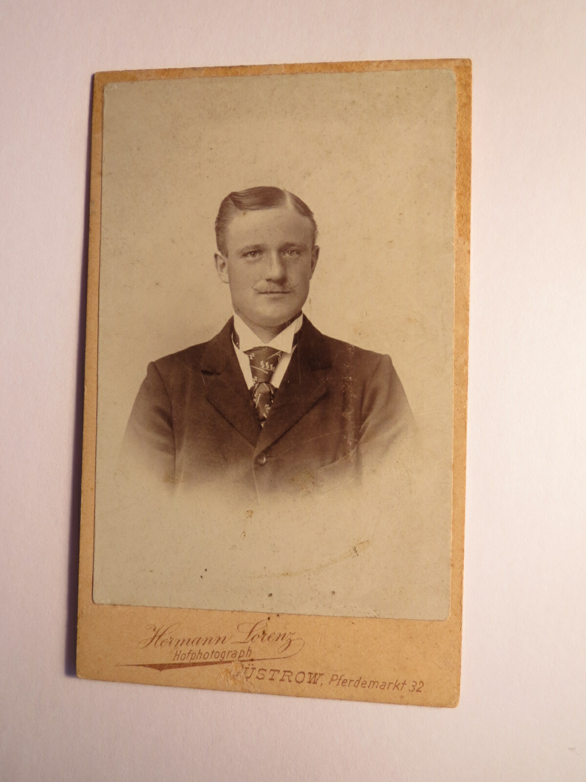 young man portrait/CDV Hermann Lorenz Güstrow