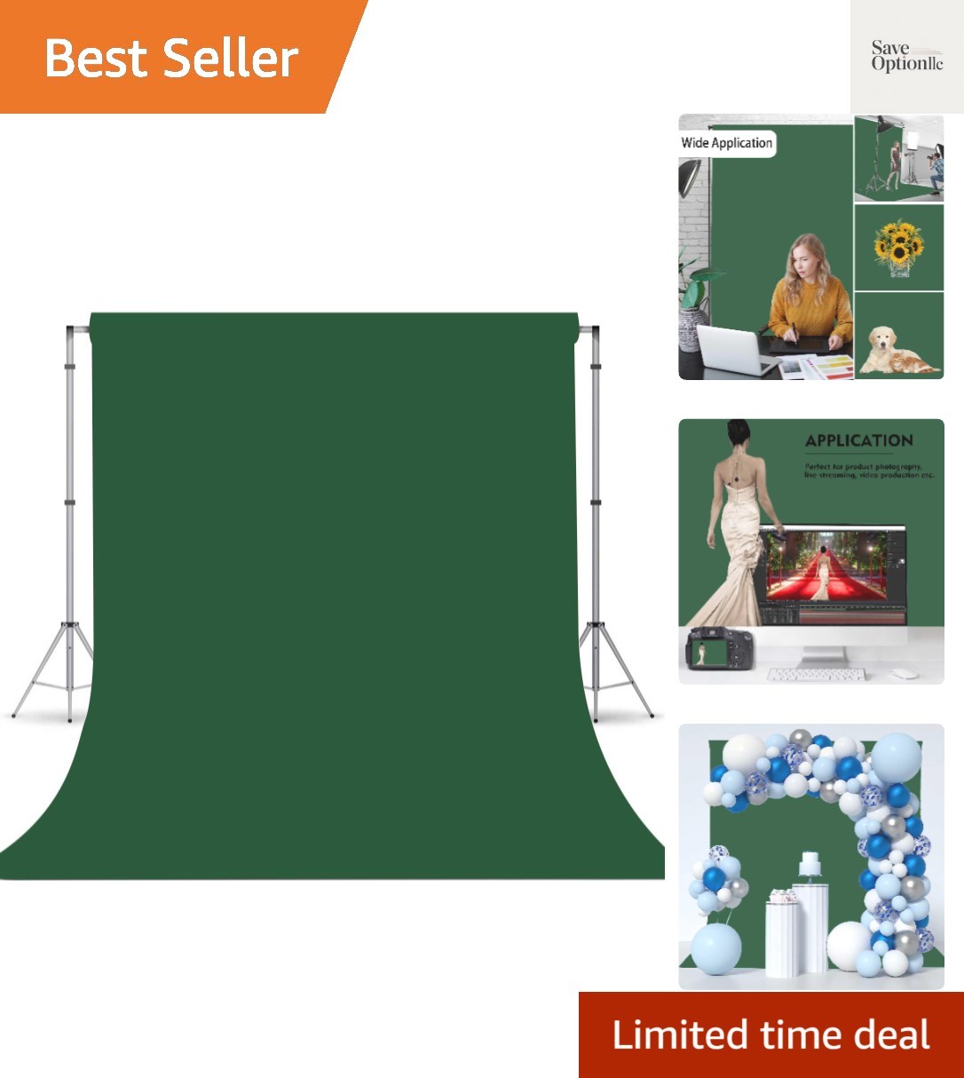 Dark Green Photography Backdrop for Photoshoot, Photo Backdrop Curtain, Perfe...