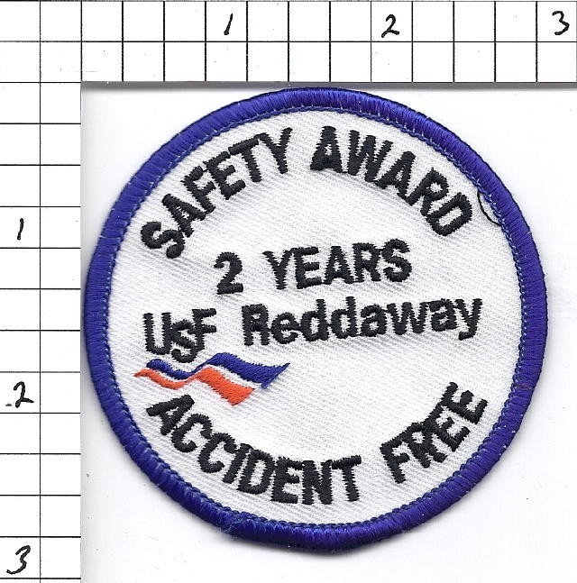 USF Reddaway 2 yr Safety Award trucking company patch