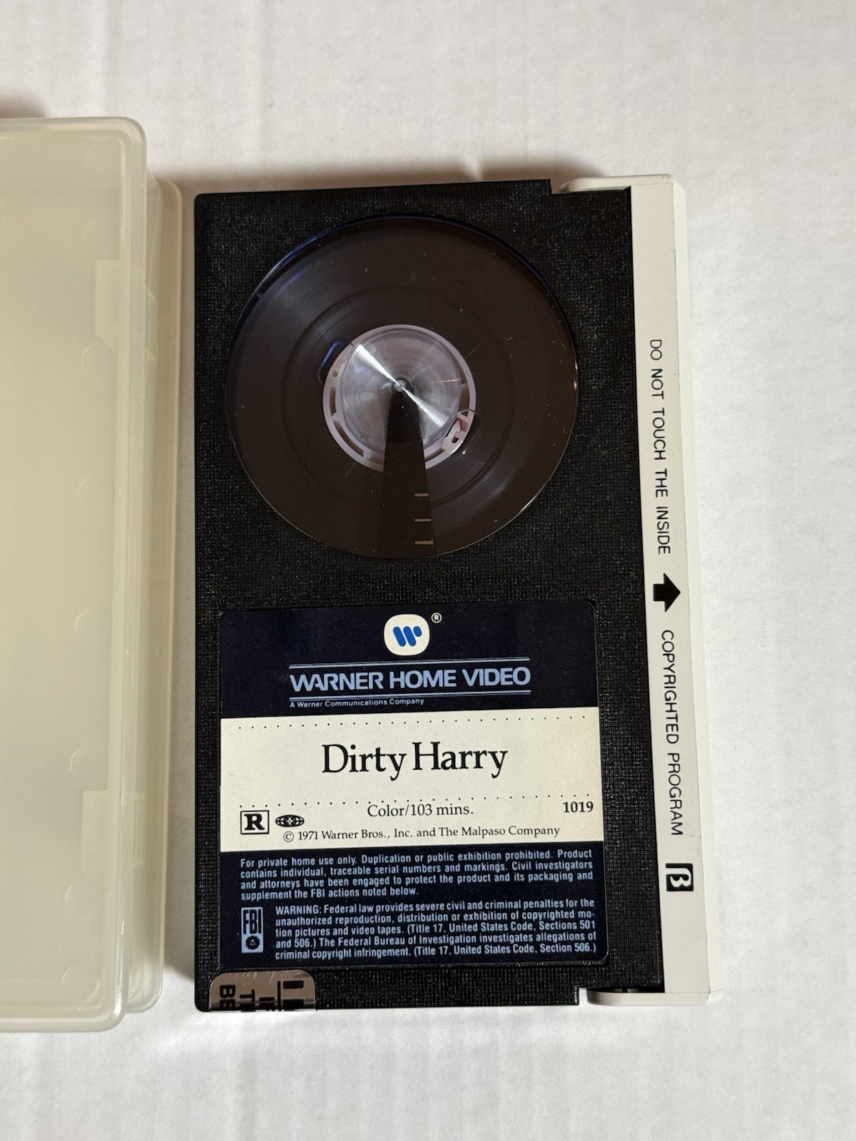 Dirty Harry Betamax Beta Tape 1971 Warner Home Video Original Not VHS
