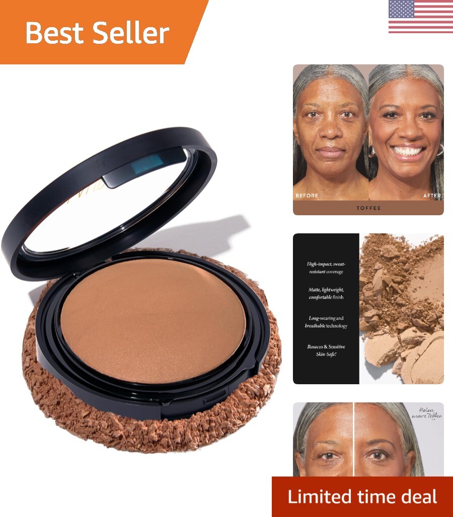 Baked Double Take Powder Foundation - Toffee - Buildable Medium to Full Cover...