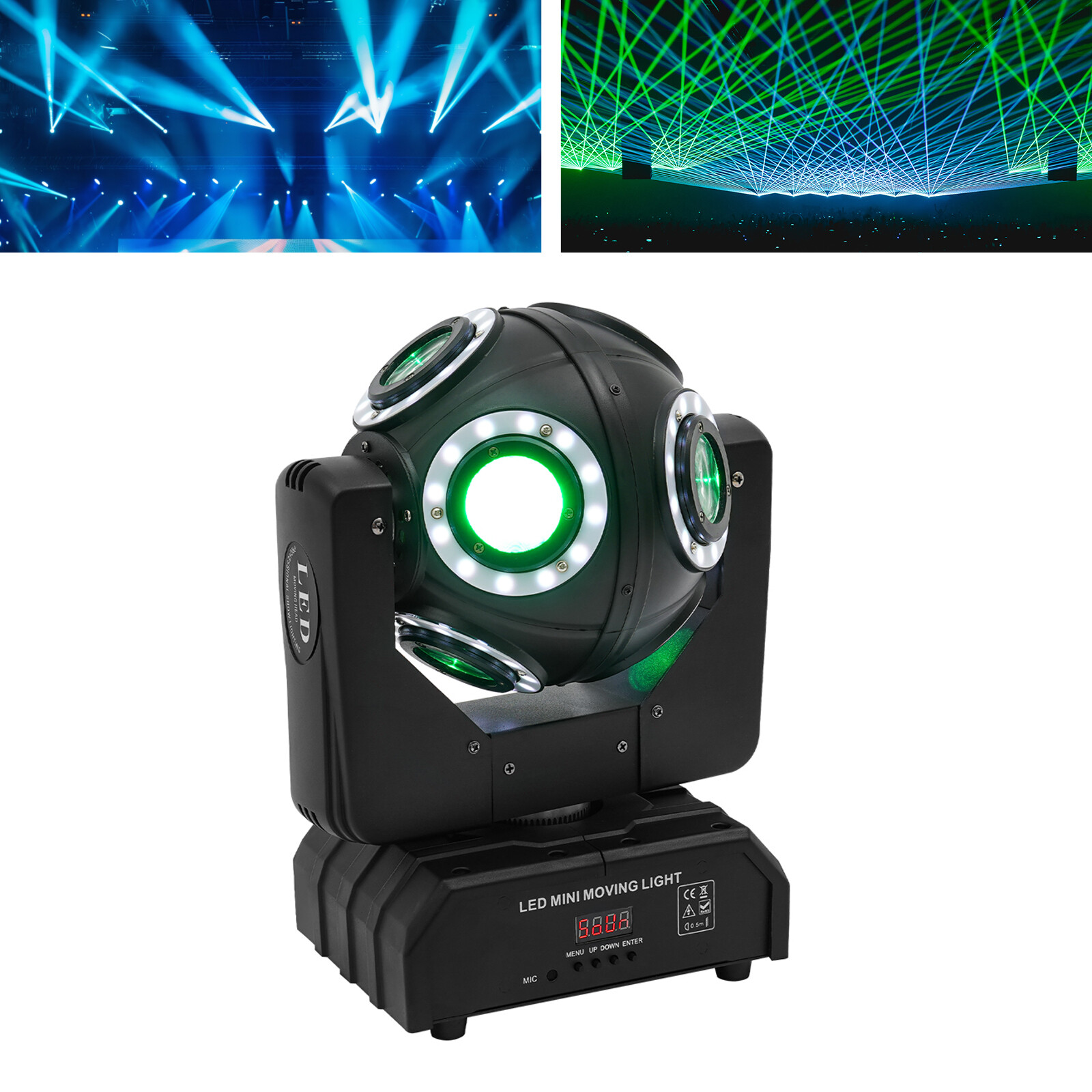 LED 8-Head Moving Light Rotating Moving Head Lamp Stage Effects RGBW DMX512