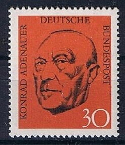 Bundle MiNR 567 1st Death Anniversary of Konrad Adenauer mint **